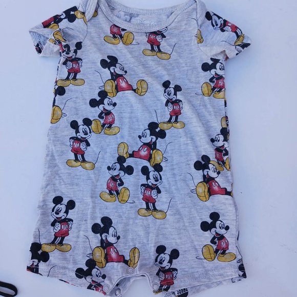 Disney Other - Disney Baby Size 3/6Months Gray Mickey Mouse Shirt Kids